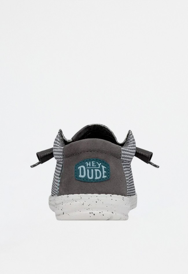 Mocasines de hombre gris Dude wally sport mesh
