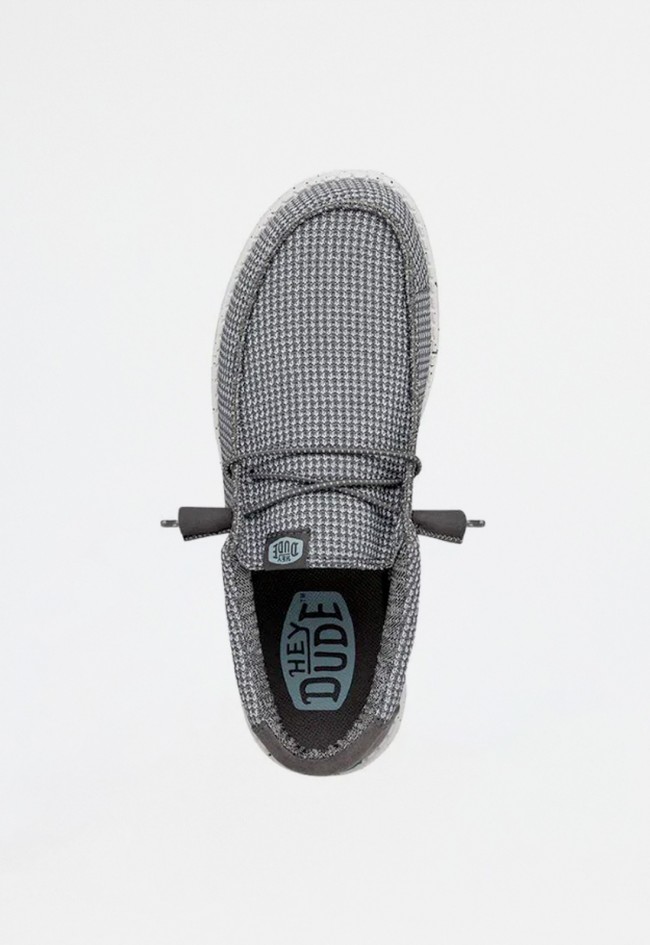 Mocasines de hombre gris Dude wally sport mesh