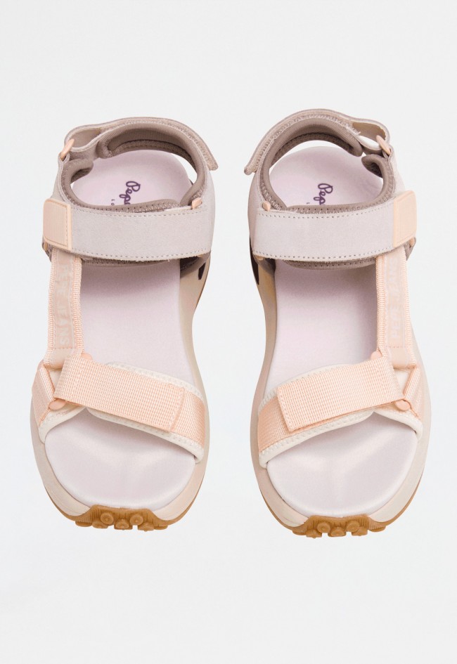 Sandalia deportiva de mujer beige Pepe Jeans pls90708