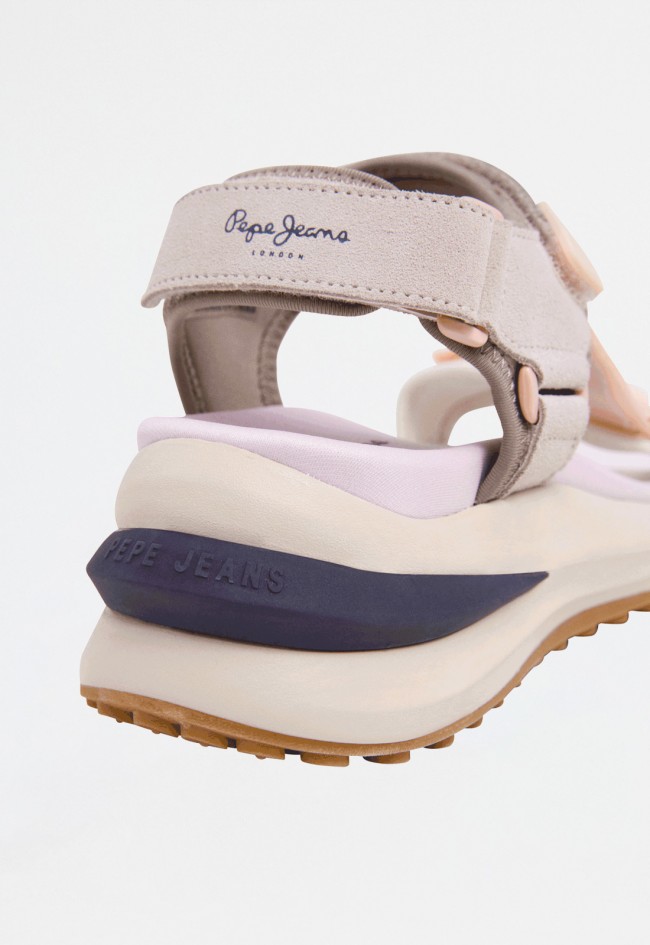 Sandalia deportiva de mujer beige Pepe Jeans pls90708