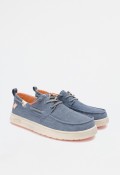 Zapato náutico de hombre en algodón y lino azul – ligero, fresco y con suela antideslizante | WALK IN PITAS MAUI maui flax