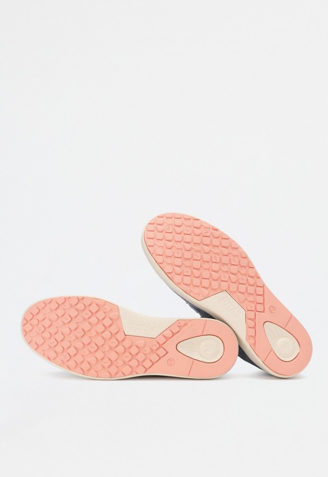 Zapato náutico de hombre en algodón y lino azul – ligero, fresco y con suela antideslizante | WALK IN PITAS MAUI maui flax