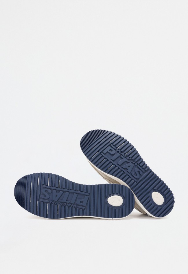 Náutico Wallabi beige de hombre en algodón y lino con – transpirable, ligero plantilla extraíble|WALK IN PITAS NIAS