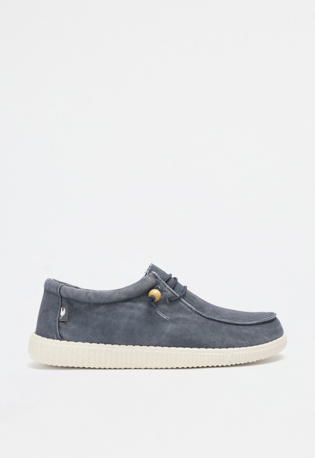 Náutica Wallabi de hombre en algodón efecto lavado color periscope y suela ultraligera | WALK IN PITAS WP150