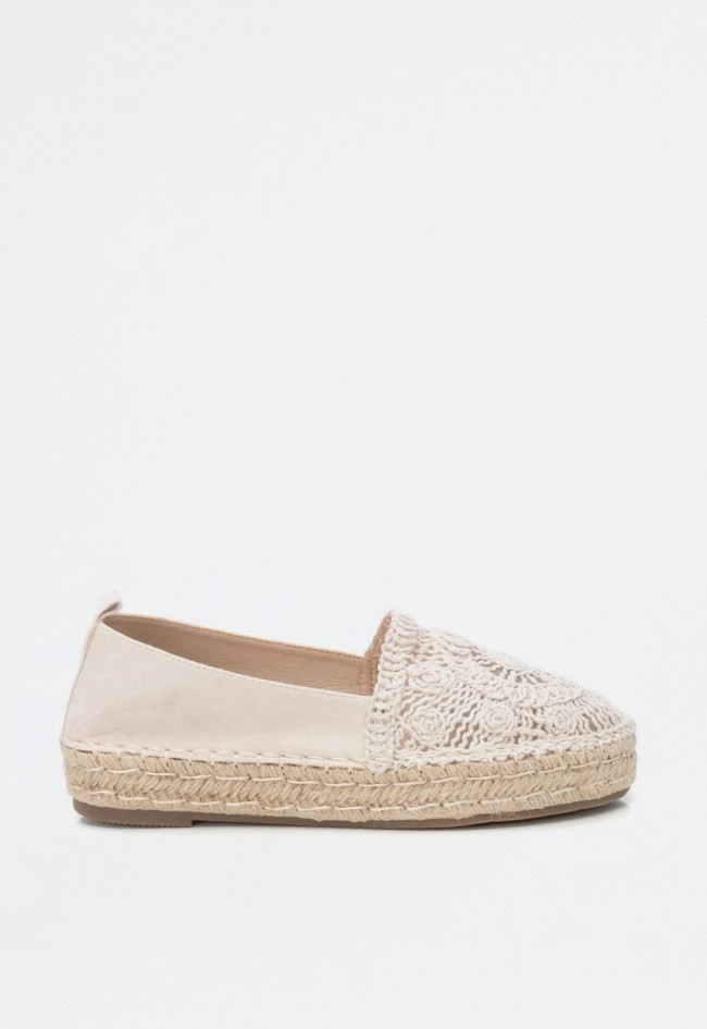 Alpargata crochet de mujer hielo Xti 143870