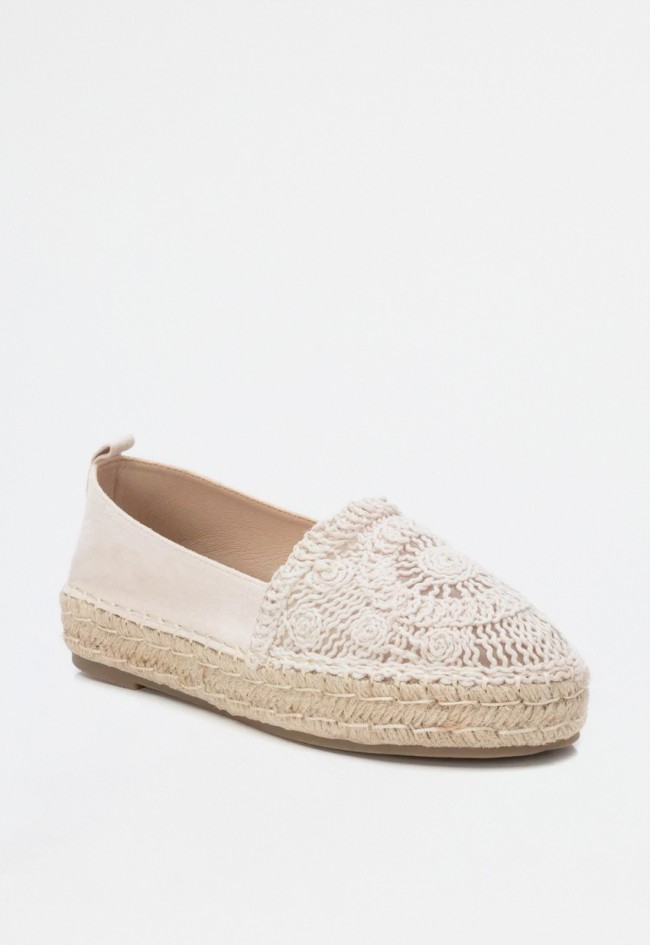Alpargata crochet de mujer hielo Xti 143870