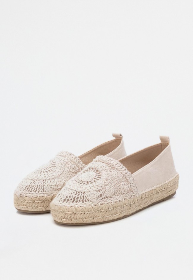 Alpargata crochet de mujer hielo Xti 143870