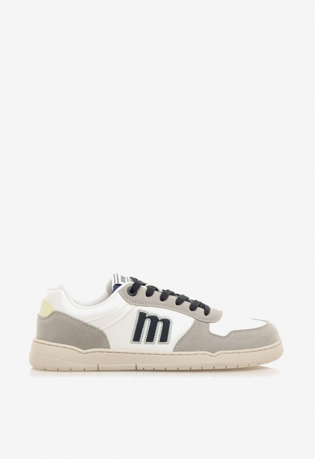 Zapato barefoot de hombre en color blanco con suela plana y puntera ancha | Vegano y anatómico | Mustang Free Miami