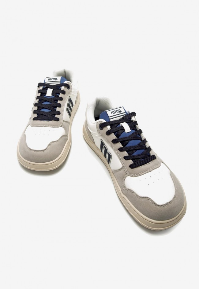 Zapato barefoot de hombre en color blanco con suela plana y puntera ancha | Vegano y anatómico | Mustang Free Miami