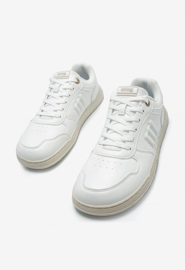 Zapato barefoot de hombre en color blanco con suela beige y puntera ancha | Vegano y anatómico | Mustang Free Miami