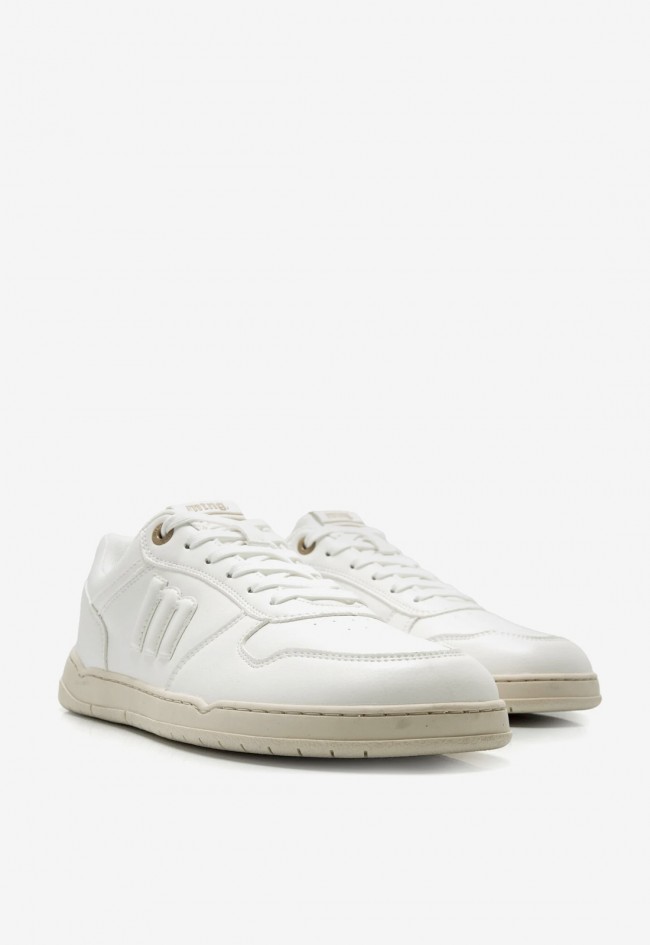 Zapato barefoot de hombre en color blanco con suela beige y puntera ancha | Vegano y anatómico | Mustang Free Miami