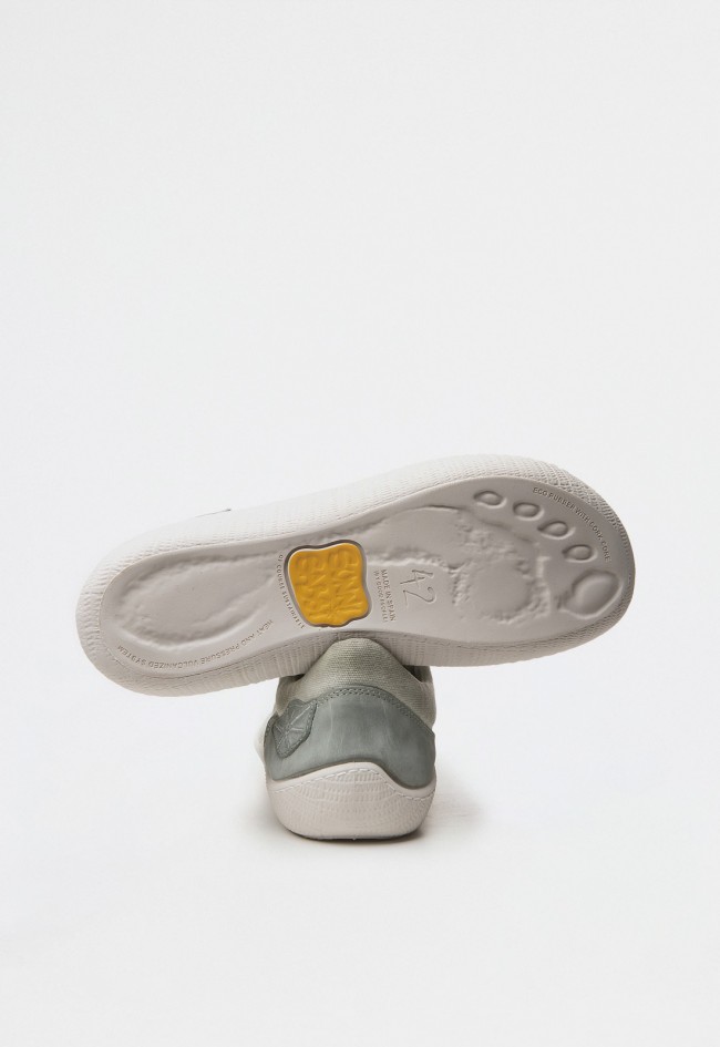 Zapatilla hombre Sunni Sabbi Miyako eucalipto barefoot de transición con algodón orgánico y suela drop cero