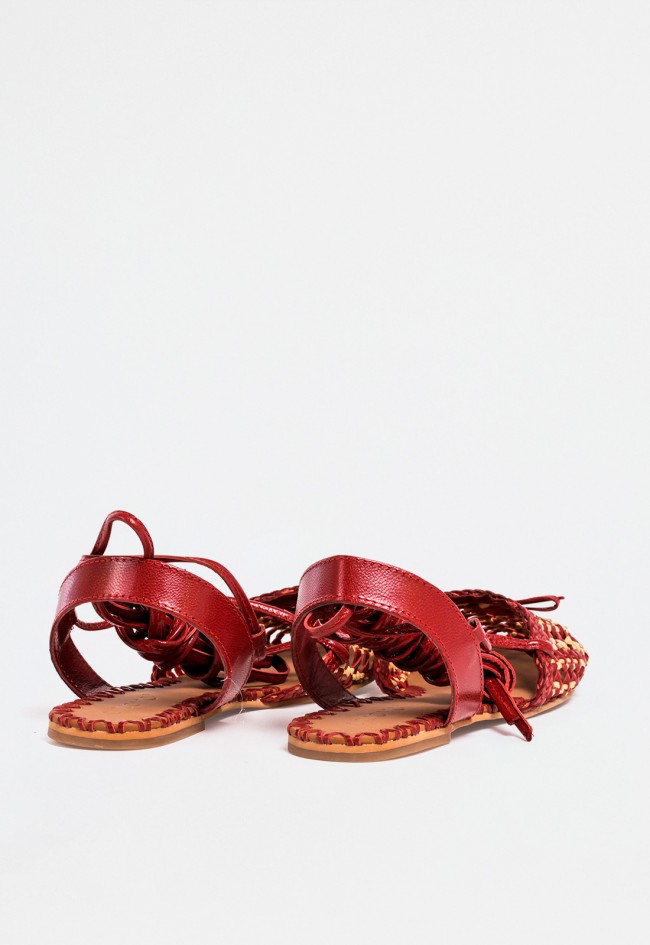 Zapato bailarina destalonado de mujer trenzado con cuerdas – delicadeza artesanal con estilo romántico VAS d49001