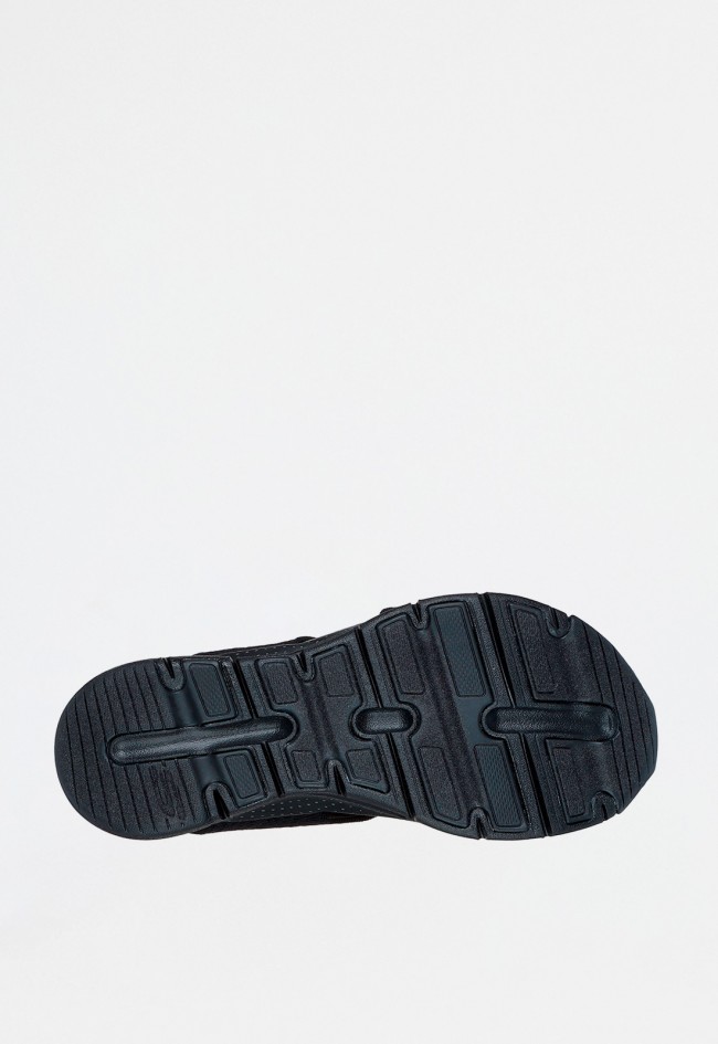 Sandalia mujer elástica negra Skechers 119458 con plantilla acolchada y suela ligera – confort versátil para cada paso