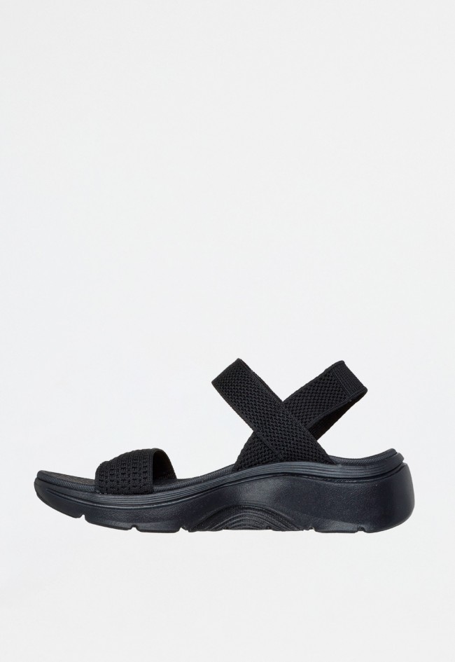 Sandalia negra vegana mujer Skechers Arch Fit 2.0 Annie – confort técnico y diseño deportivo certificado por podólogos
