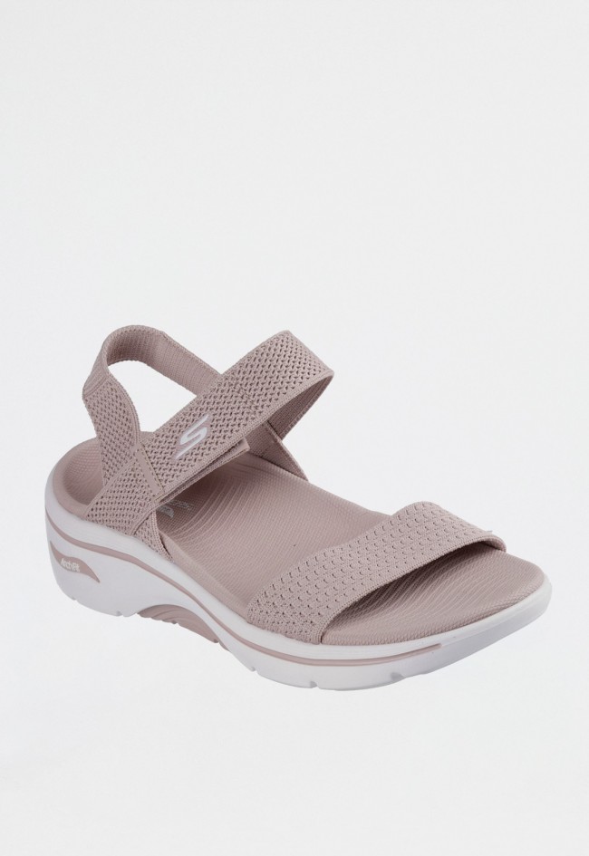 Sandalia taupe vegana mujer Skechers Arch Fit 2.0 Annie – diseño deportivo con máximo confort y soporte certificado