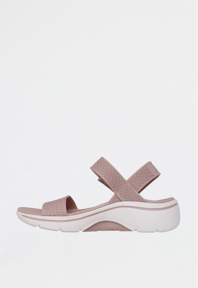 Sandalia taupe vegana mujer Skechers Arch Fit 2.0 Annie – diseño deportivo con máximo confort y soporte certificado