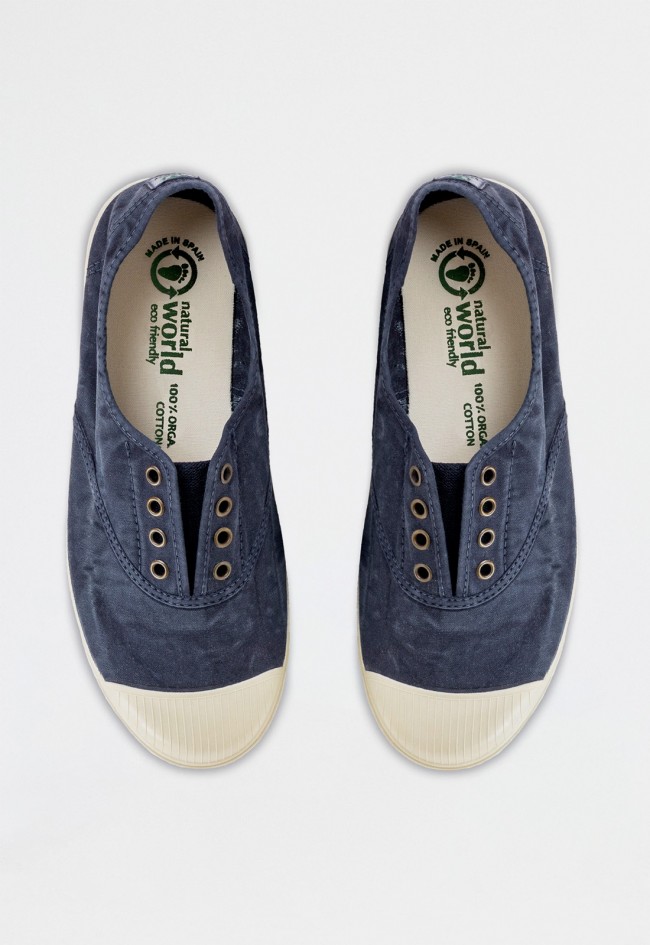 Zapatillas de lona ecológicas de hombre marino Natural World 3102e