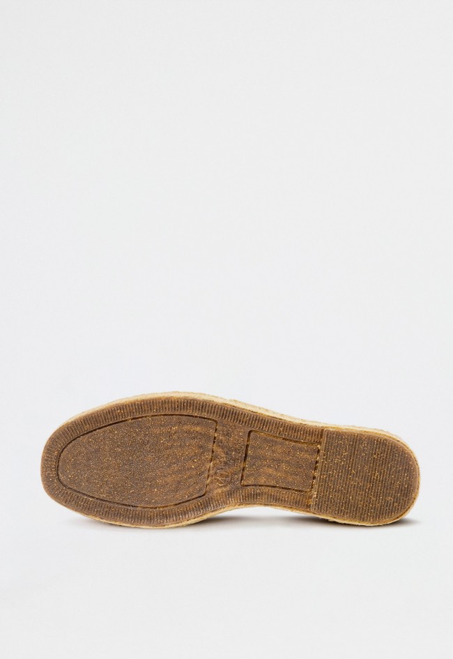 Alpargata de hombre Natural World Old Trébol gris de algodón natural con suela de yute y estilo casual