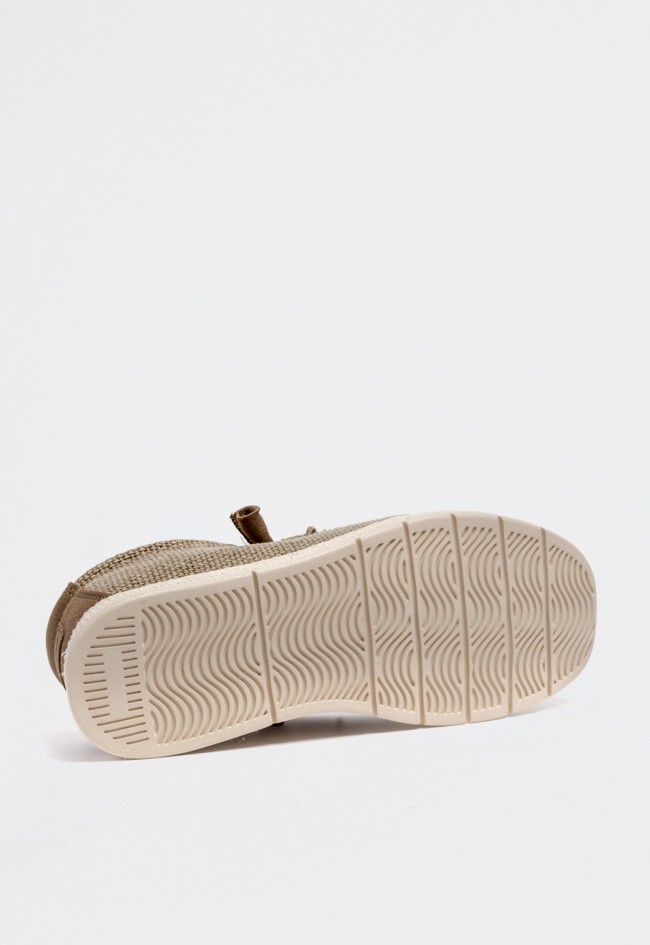 Náutico casual de hombre en textil beige — estilo desenfadado y ligero VAS 75-2086c