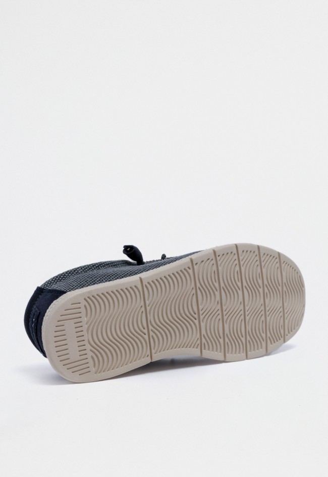 Náutico casual de hombre en textil azul — estilo relajado y moderno VAS 75-2086c