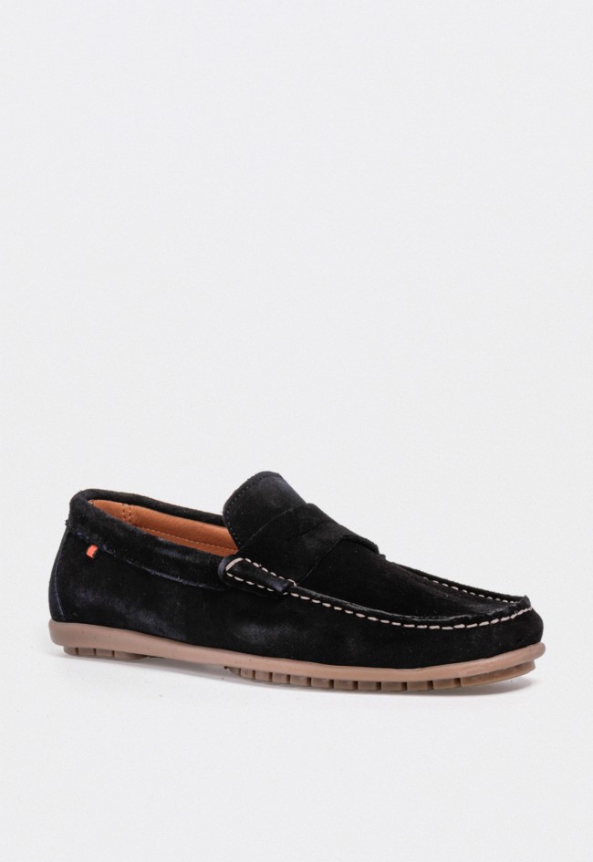 Mocasín de serraje negro para hombre — diseño clásico y confort versátil Benson 80102