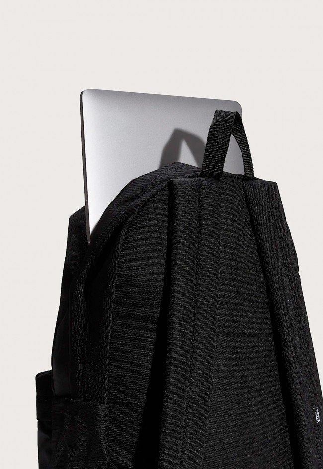Mochila VANS Old Skool Classic negra con logo Off The Wall y compartimento para portátil