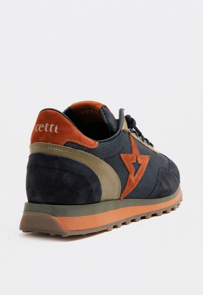 Zapatillas Cetti c-1259 hombre azul marino con detalles en serraje y contraste