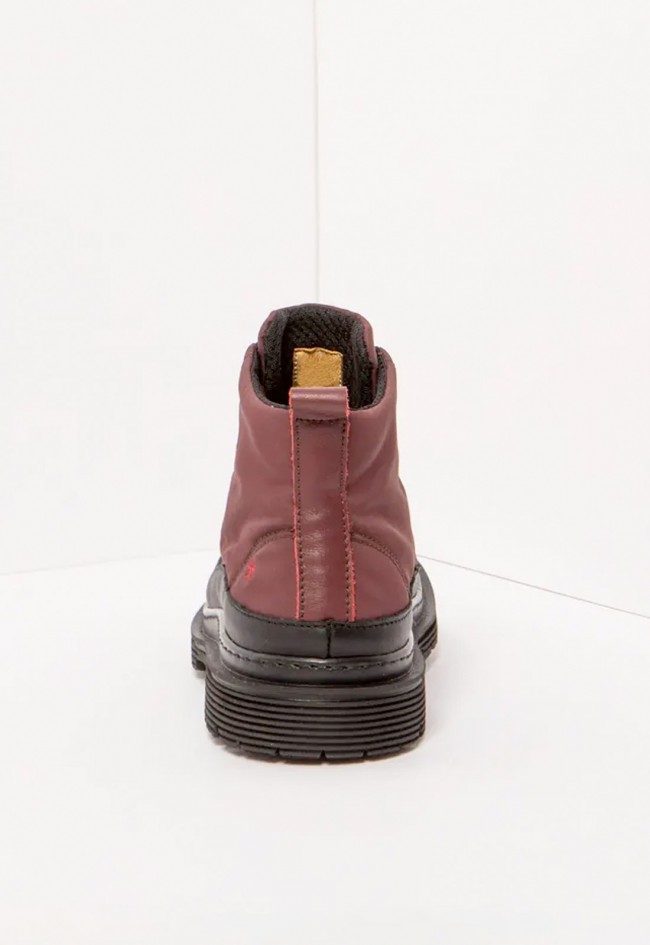 Botines urbanos mujer The Art Softlight BIRMINGHAM burdeos y negro de piel y nylon – estilo, resistencia y confort