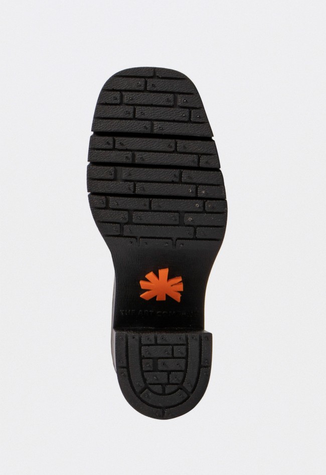 Botines mujer The Art 1973 piel negra tacón bloque Berna estilo cosmopolita