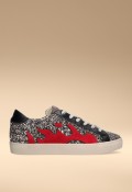Zapatillas de mujer Gamin Dopamine en glitter plata y rojo – moda urbana atrevida y estilo statement