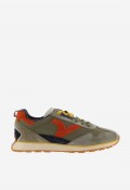Victoria ROOT-WASHED unisex – sneakers 1985 en nylon lavado y serraje con suela bicolor