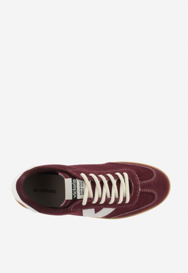 Zapatillas mujer Victoria Berlín ciclista serraje & contraste con suela caramelo – Made in Spain