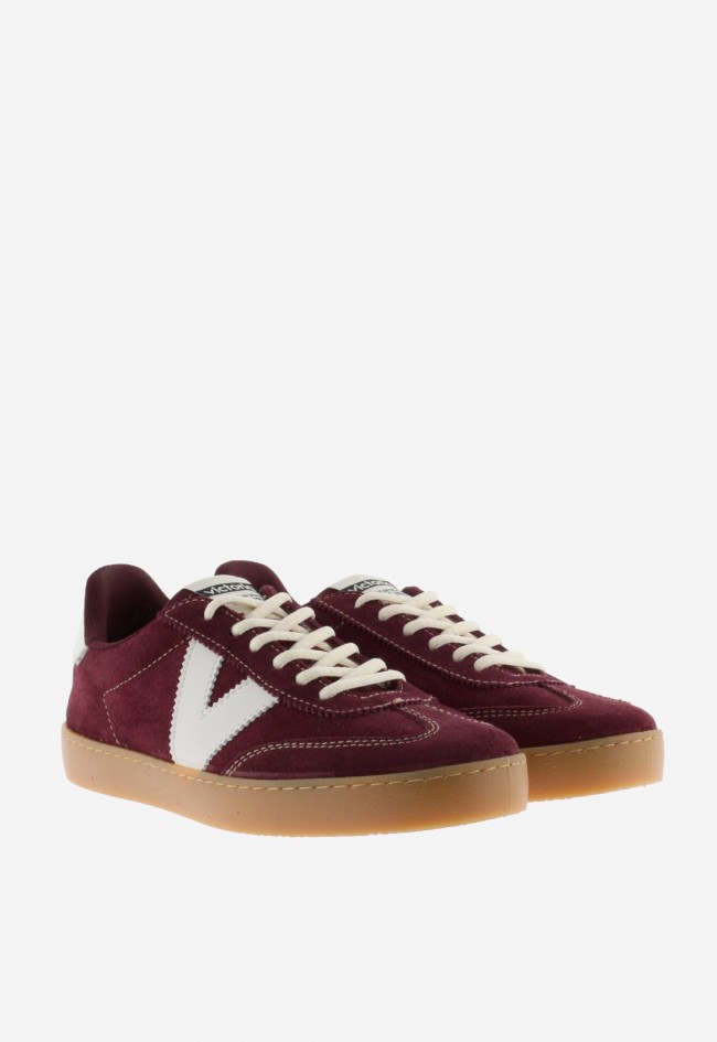Zapatillas mujer Victoria Berlín ciclista serraje & contraste con suela caramelo – Made in Spain