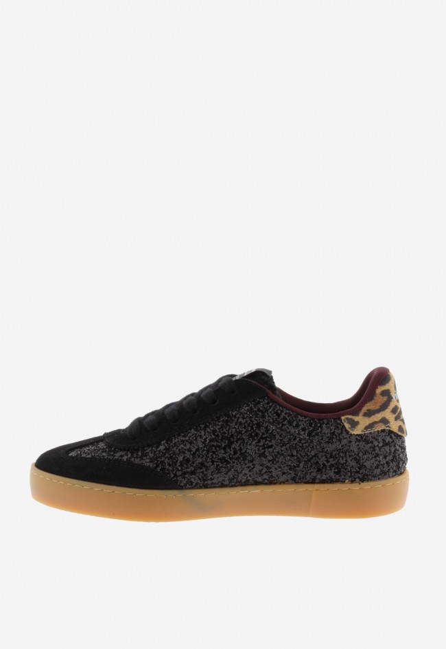 Zapatillas mujer Victoria Berlín ciclista glitter & animal print con suela caramelo – Made in Spain