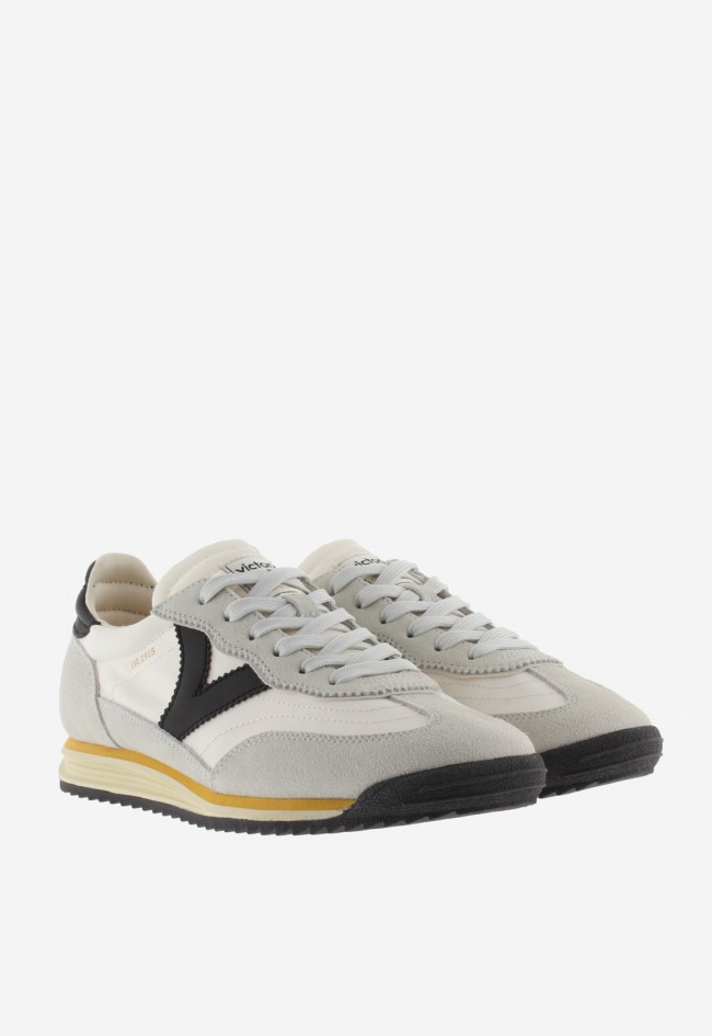 Zapatillas mujer Victoria Saturno nylon & serraje con suela dentada retro