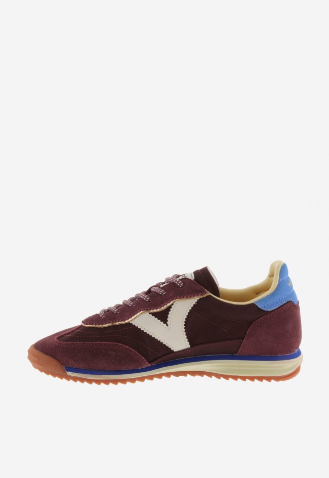 Zapatillas mujer Victoria Saturno nylon & serraje con suela dentada caramelo