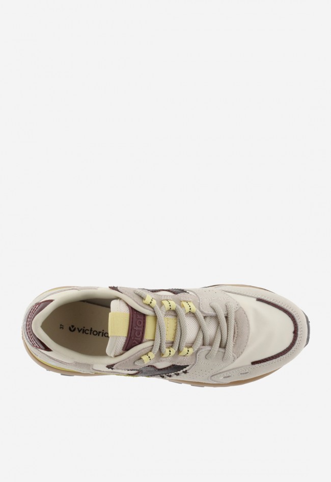 Sneakers mujer Victoria Luna Nylon & Serraje con suela dentada y estilo urbano