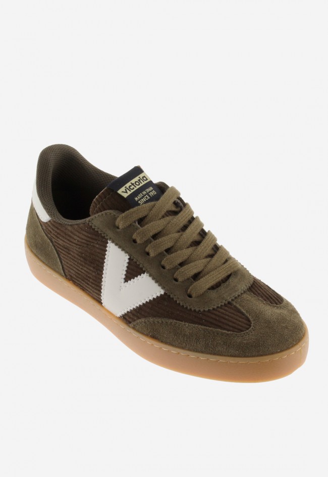 Zapatillas mujer Victoria Berlín Ciclista Pana con suela caramelo y estilo retro