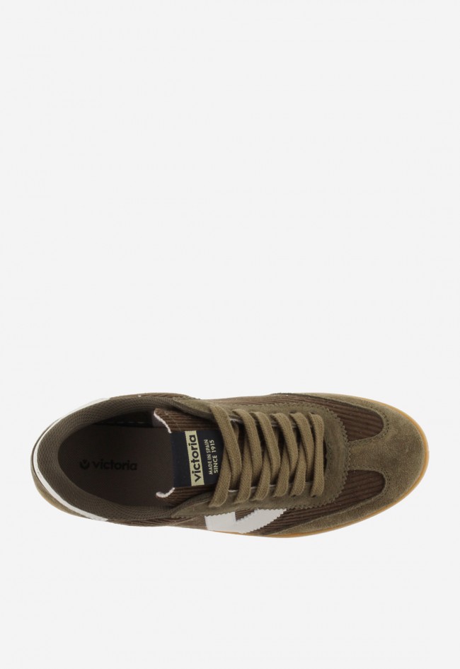 Zapatillas mujer Victoria Berlín Ciclista Pana con suela caramelo y estilo retro