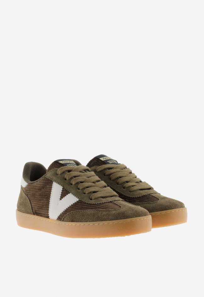 Zapatillas mujer Victoria Berlín Ciclista Pana con suela caramelo y estilo retro