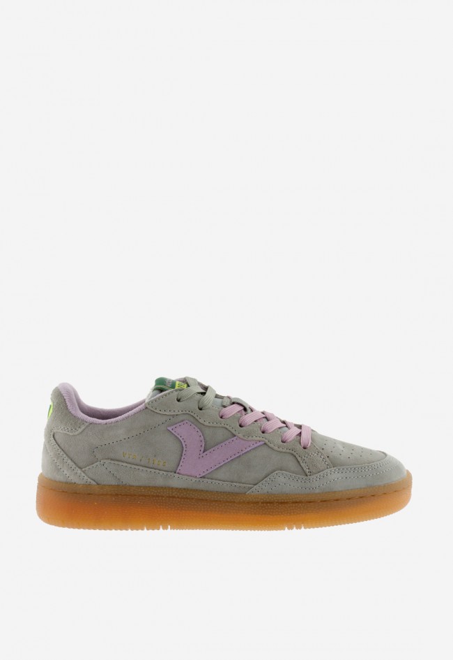 Zapatillas Victoria Smash-Suede unisex de serraje estilo retro con suela caramelo