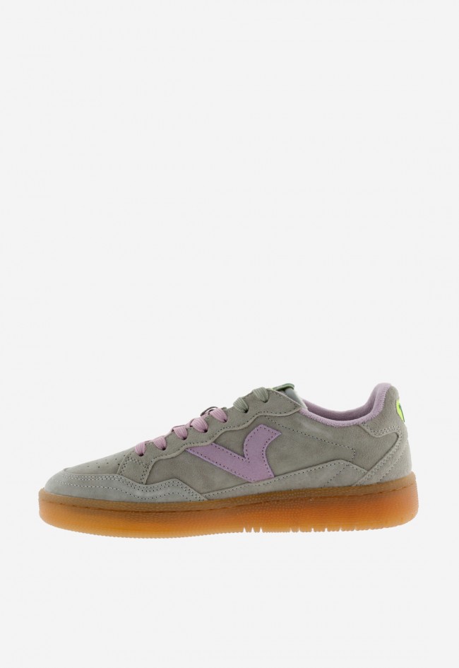 Zapatillas Victoria Smash-Suede unisex de serraje estilo retro con suela caramelo