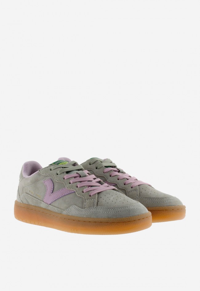 Zapatillas Victoria Smash-Suede unisex de serraje estilo retro con suela caramelo