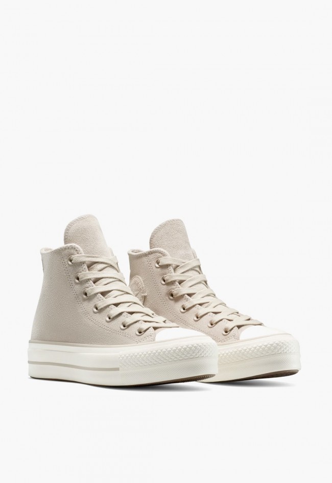 Converse Chuck Taylor All Star Lift Mujer A12966C Beige – sneakers de ante con plataforma