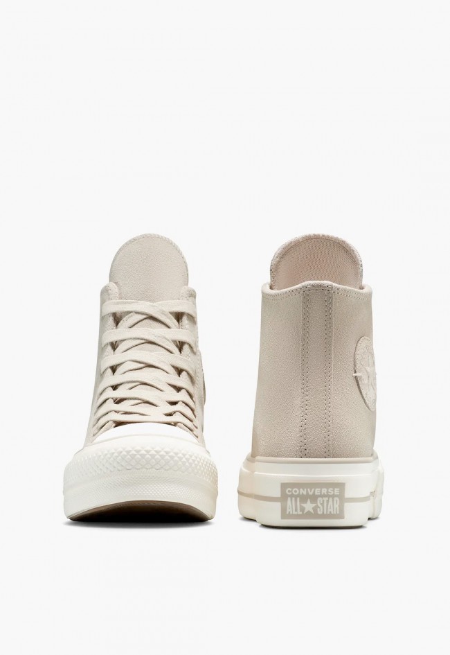 Converse Chuck Taylor All Star Lift Mujer A12966C Beige – sneakers de ante con plataforma