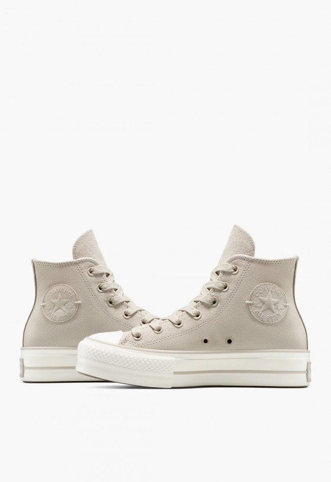 Converse Chuck Taylor All Star Lift Mujer A12966C Beige – sneakers de ante con plataforma