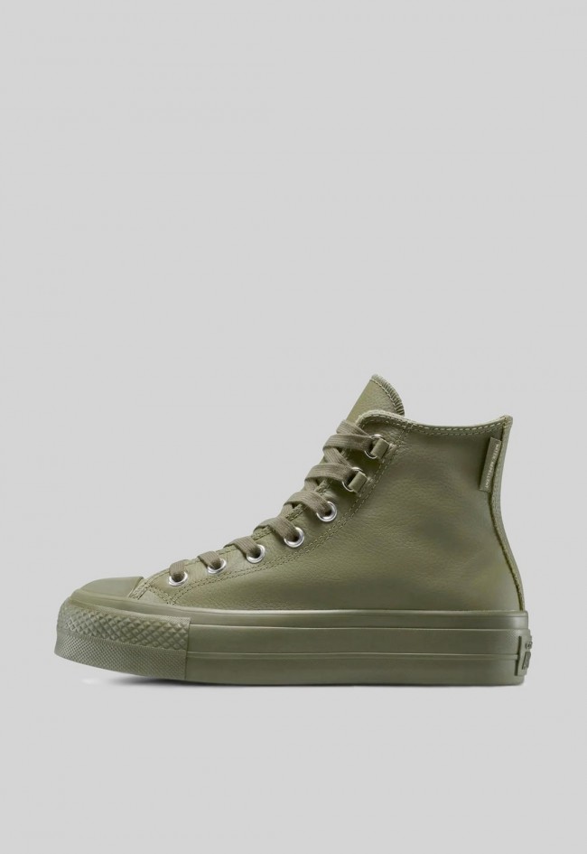 Converse Chuck Taylor All Star Lift Leather Mujer A12968C Utility – botín de piel con plataforma