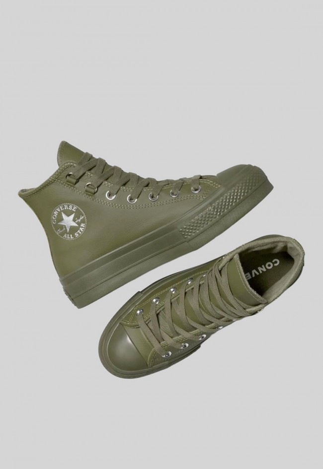Converse Chuck Taylor All Star Lift Leather Mujer A12968C Utility – botín de piel con plataforma
