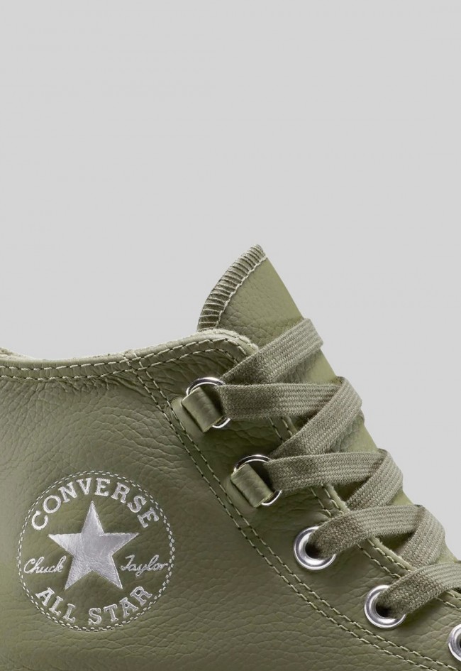 Converse Chuck Taylor All Star Lift Leather Mujer A12968C Utility – botín de piel con plataforma